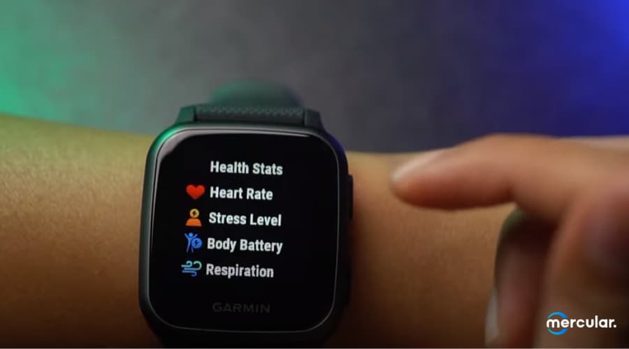 Garmin Venu SQ Music สมาร์ทวอทช์หน้าจอเหลี่ยม ฟังก์ชันครบ